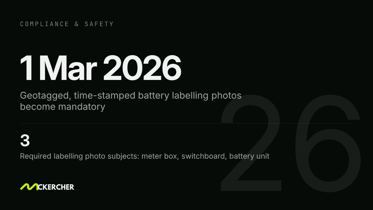 Solar battery photo evidence rules from March 2026