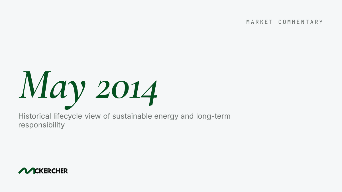 Historical statement on sustainable energy and lifecycle responsibility at McKercher Corporation.