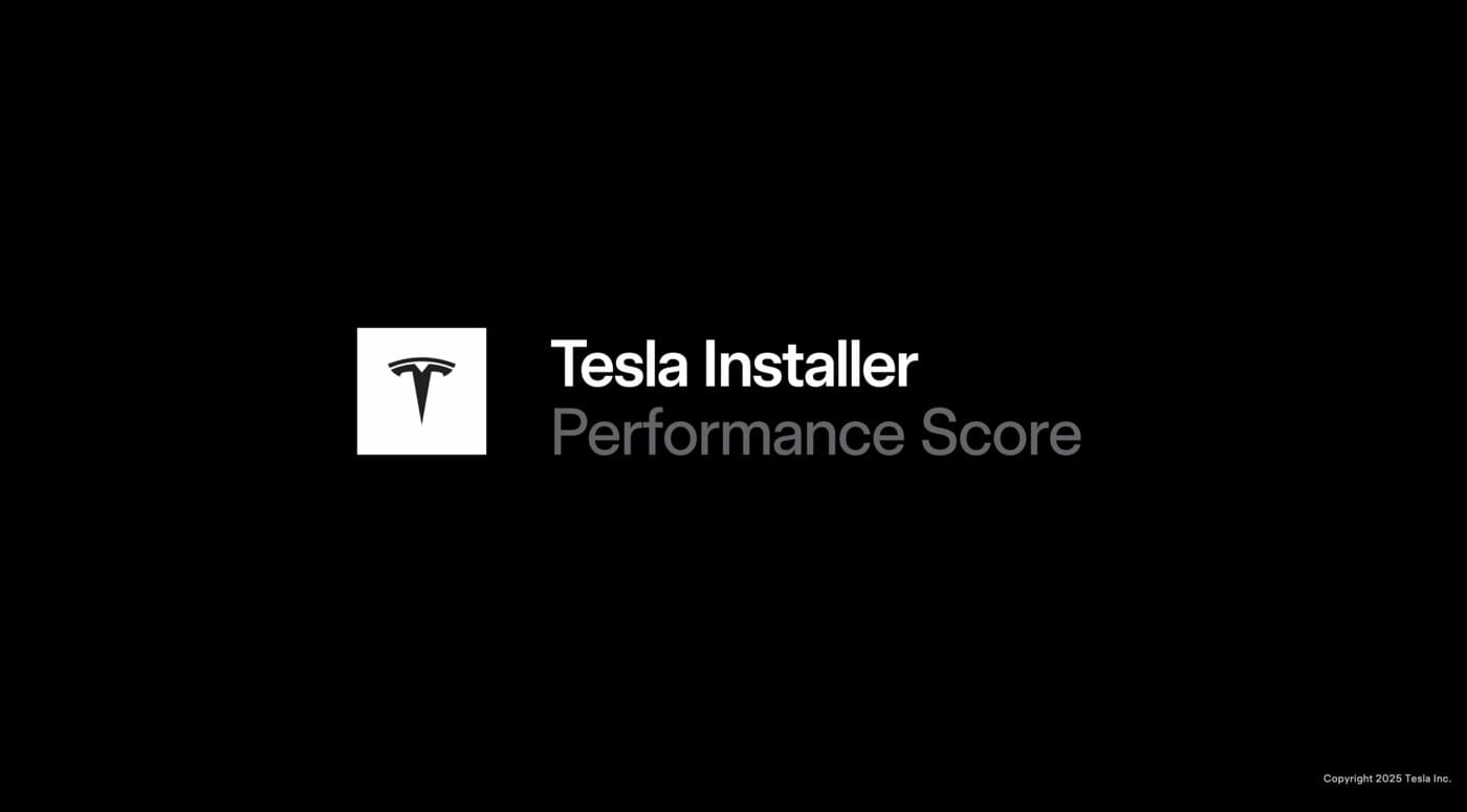 Tesla Installer Performance Score: 2025 framework