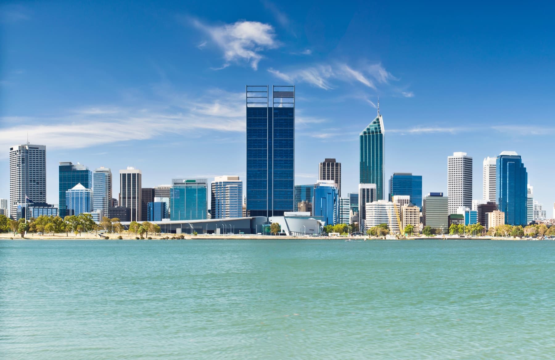 Perth city skyline, Western Australia